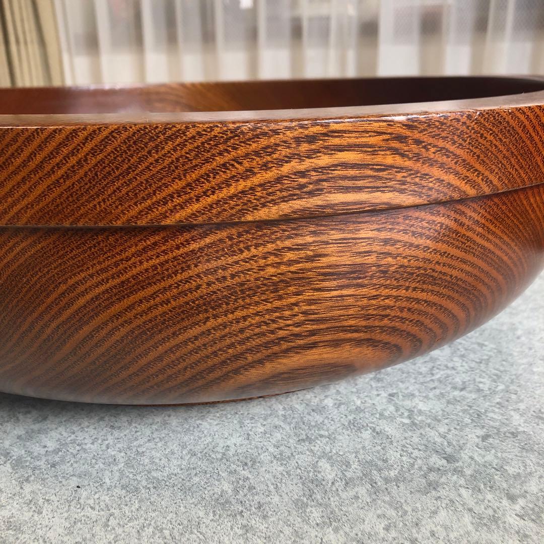 こね鉢　栗　くり抜き　天然木　そば打ち　口径約47㎝　大型　未使用品