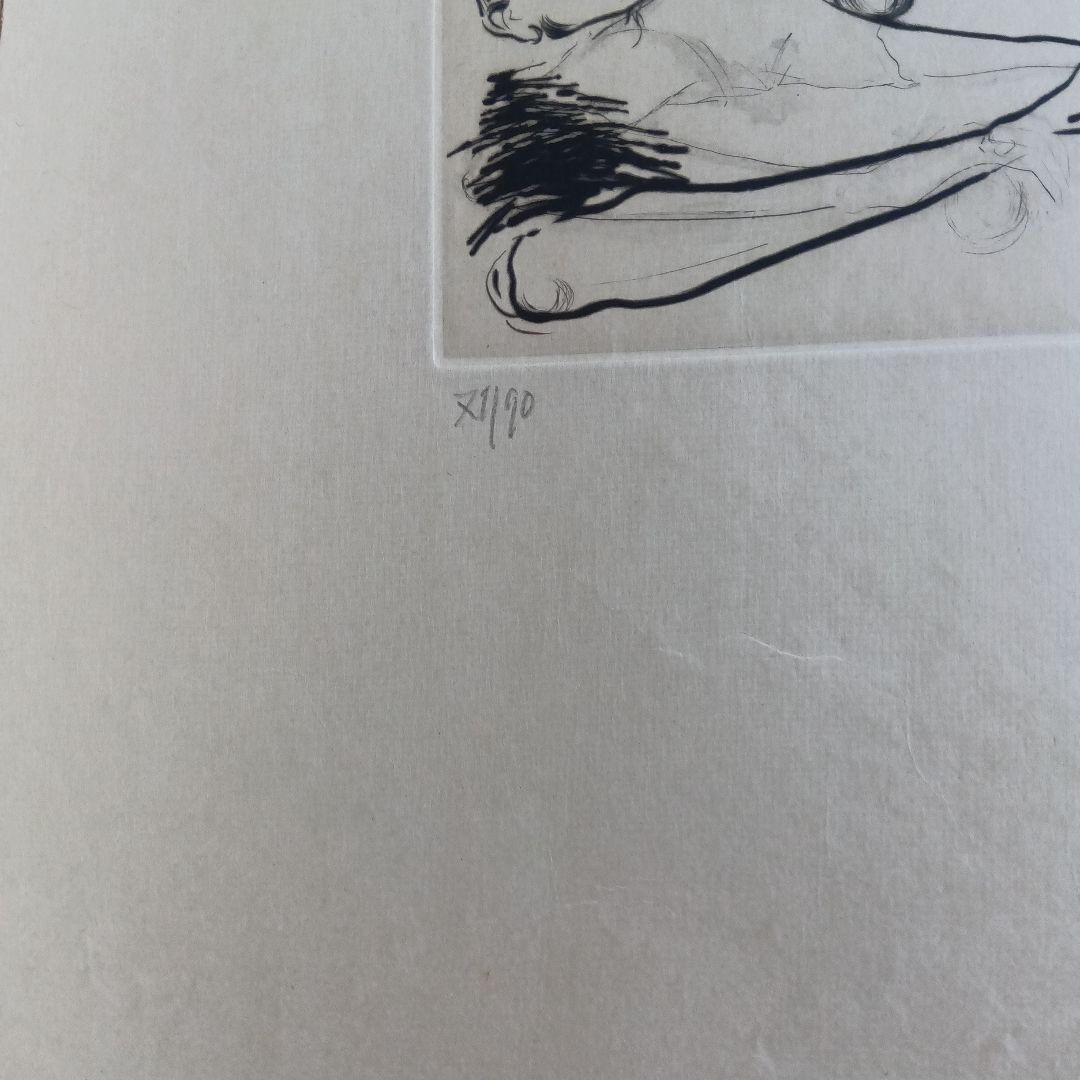 金子國義 　銅版画　金子国義　サイン　署名