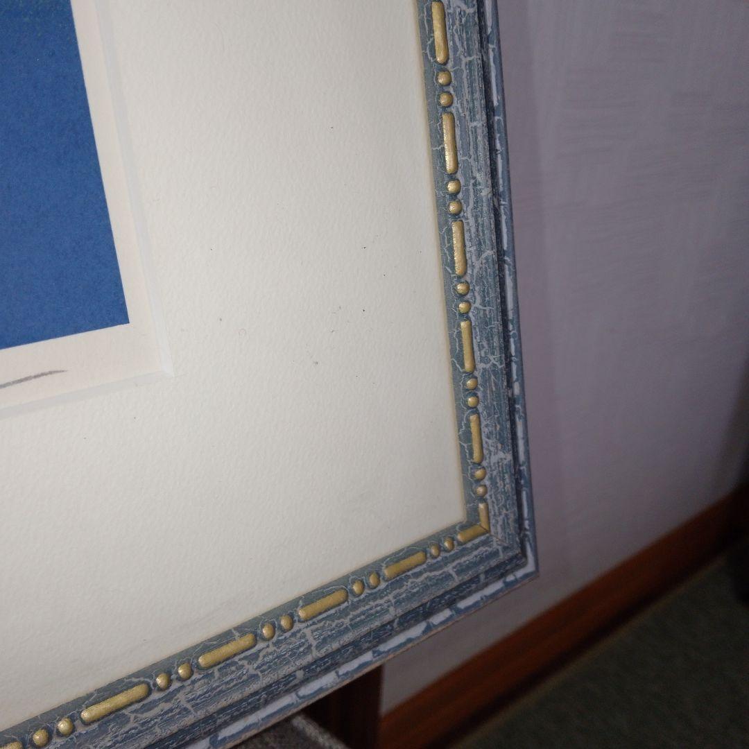 【美品】松浦敬文 　「水辺の城」　シルクスクリーン 　リトグラフ　特注額装