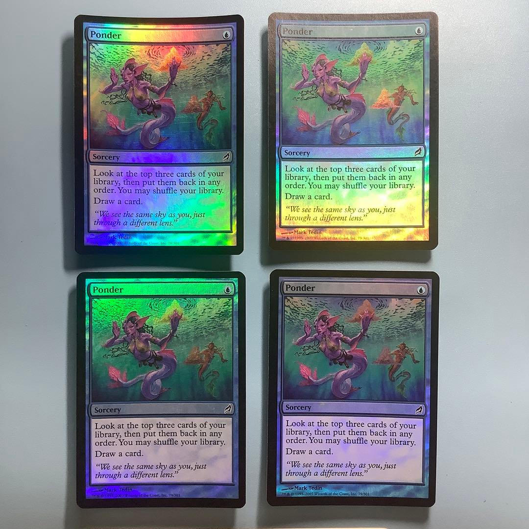*バラ売り可*  思案/Ponder  LRW英語foil 4枚セット