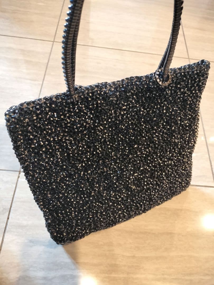 美品 アンテプリマ ワイヤーバッグ 装飾 黒 パーティー