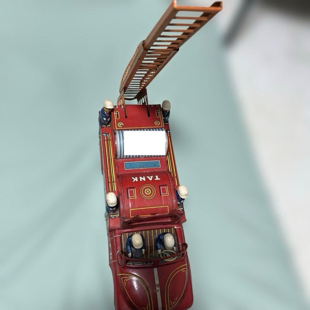 ジャンク 箱無 ヨネザワ玩具 消防車 ブリキ