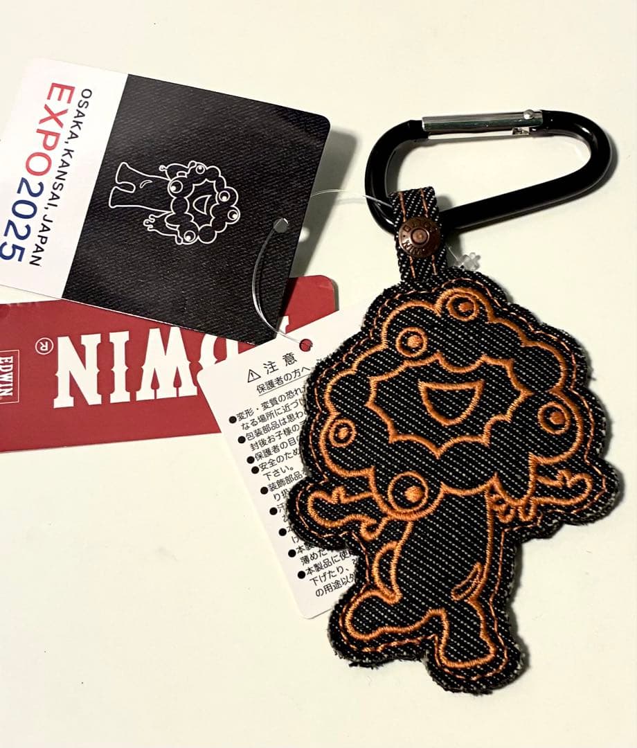 ミャクミャク　2025 EDWIN アップリケチャーム　　大阪　万博　デニム