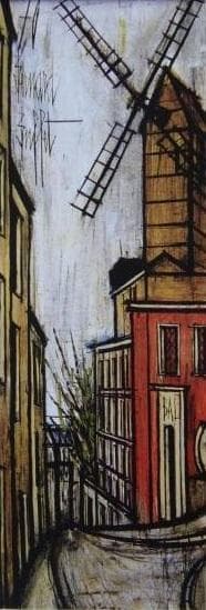ベルナール・ビュッフェ「PAYSAGES DE PARIS-Moulin de