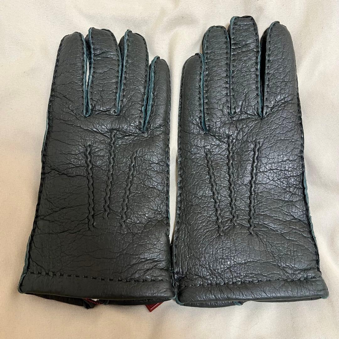 DENTS デンツ ペッカリーレザー カシミヤ グローブ 手袋 15-1564