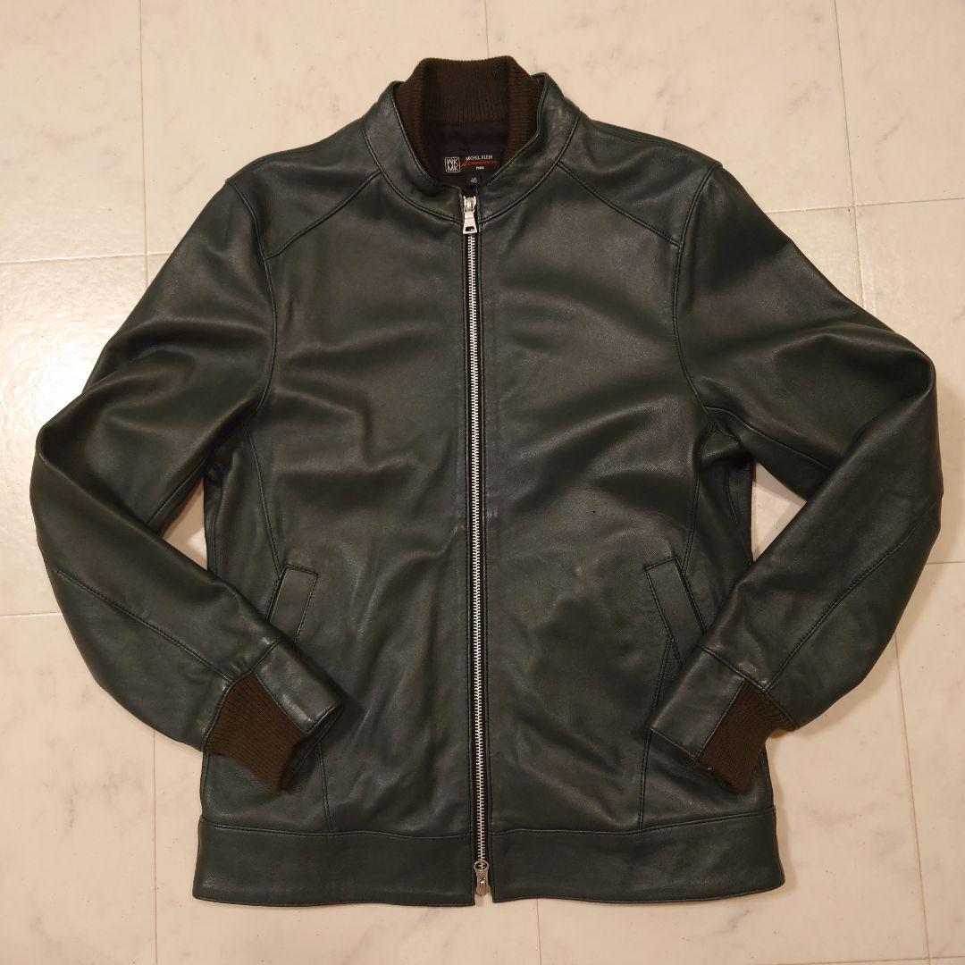 MICHEL  レザーシングルライダースジャケット 46