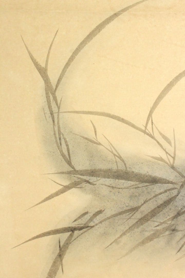 No5367 掛軸　愛新覚羅毓奮　双朱鷺図　紙本着色　唐物　中国画　送料無料