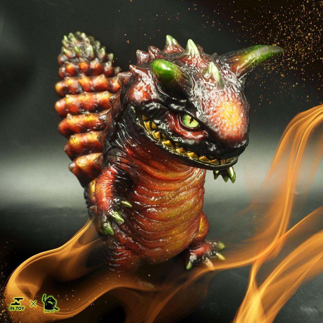 レオパ怪獣　ファイアーアゲート　ヤモリ　モンスター　可動　ソフビ　フィギュア