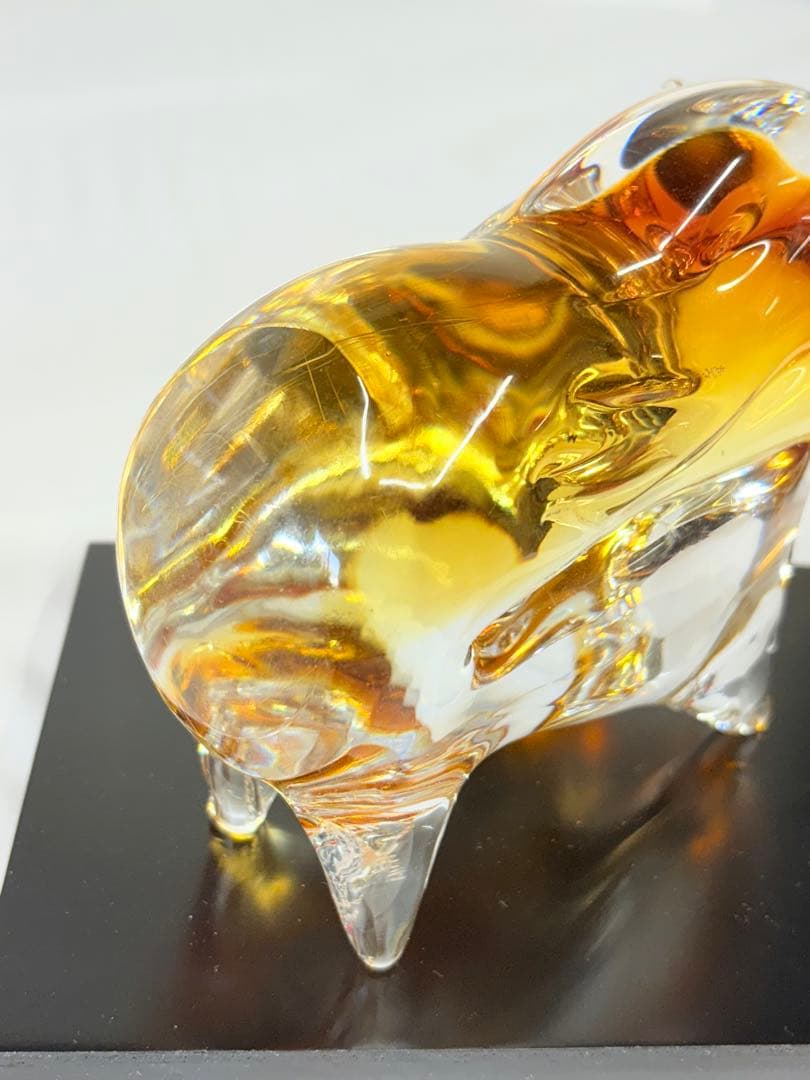 Multi Glass マルティグラス クリスタルガラス 猪 犬 鳥 干支 置物