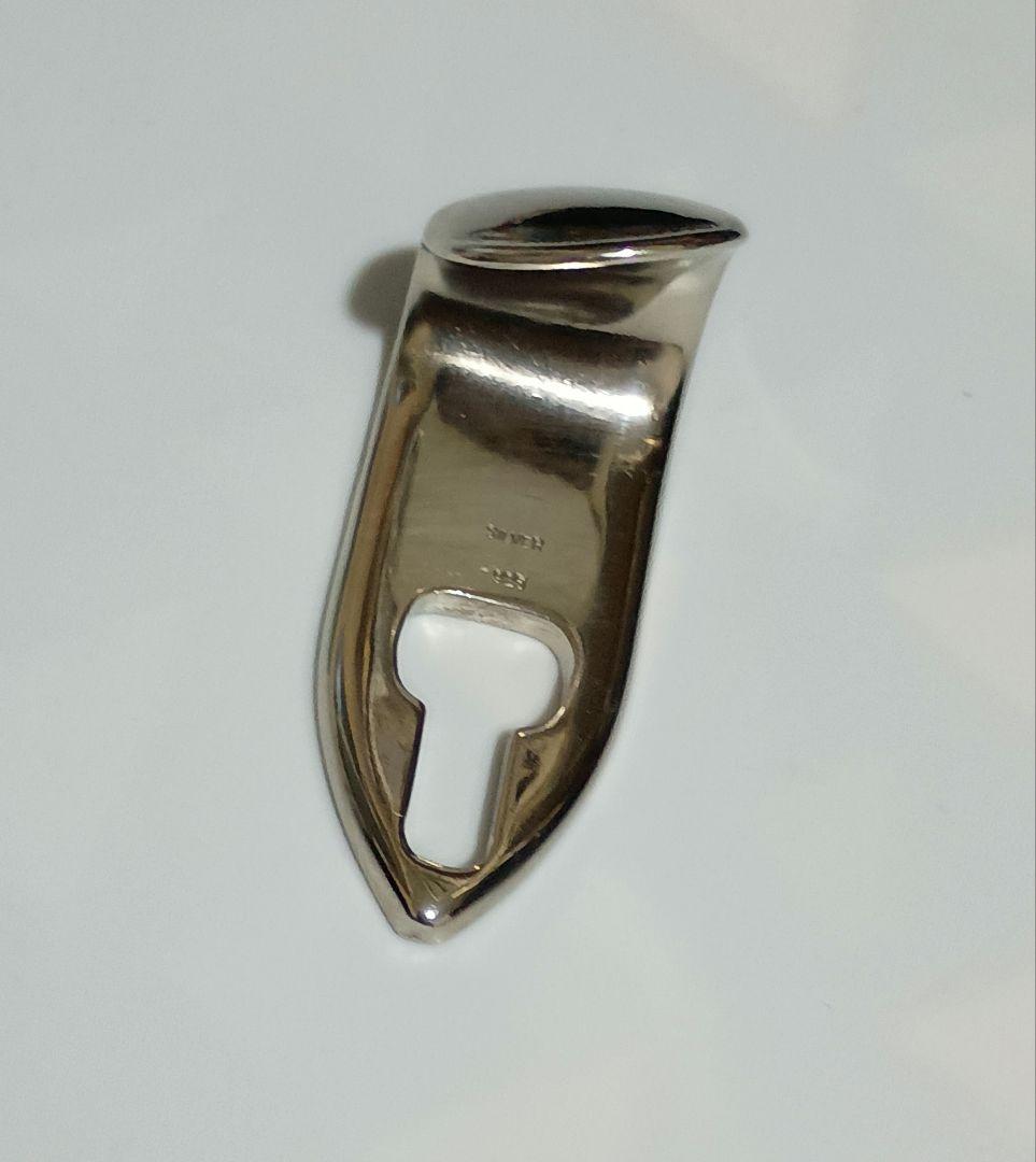 銀製サムフック　プラチナメッキ　サックス 特注品 earrs