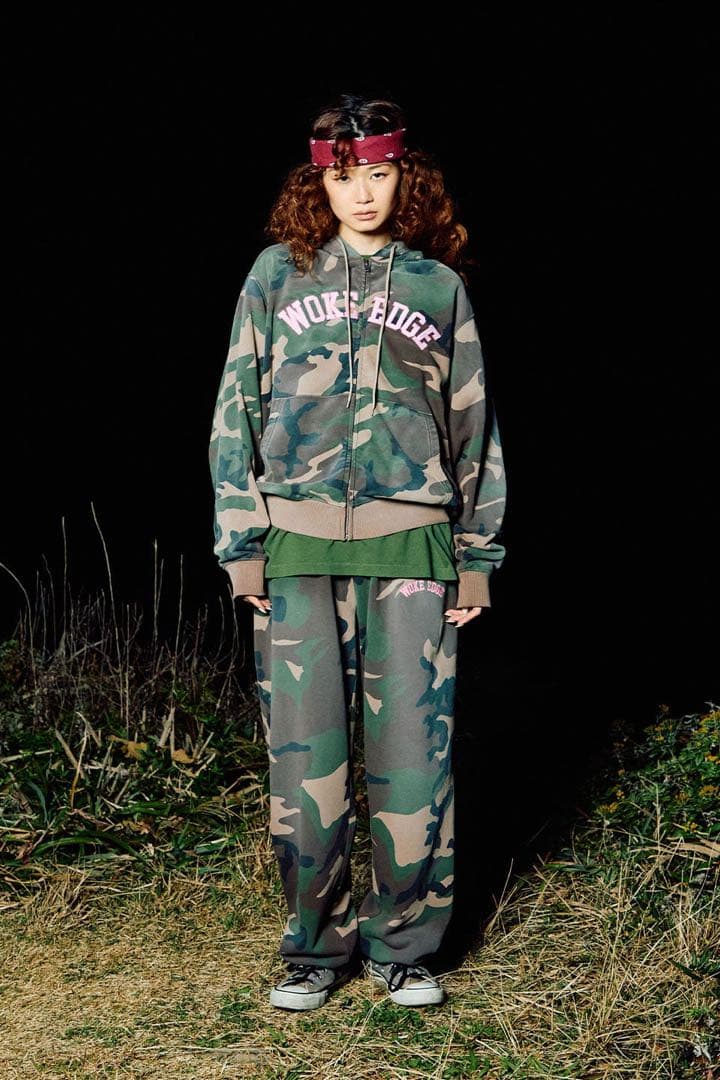 迷彩 WOKE EDGE ジップアップパーカー