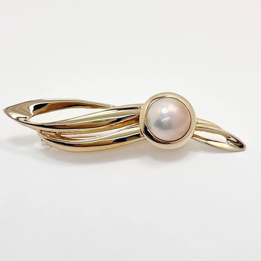 極美品✨田崎真珠　TASAKI タサキ マベパール　ピンブローチ コサージュ