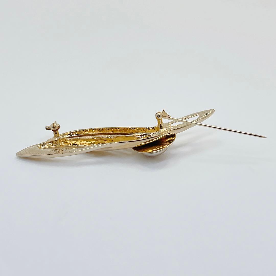 極美品✨田崎真珠　TASAKI タサキ マベパール　ピンブローチ コサージュ