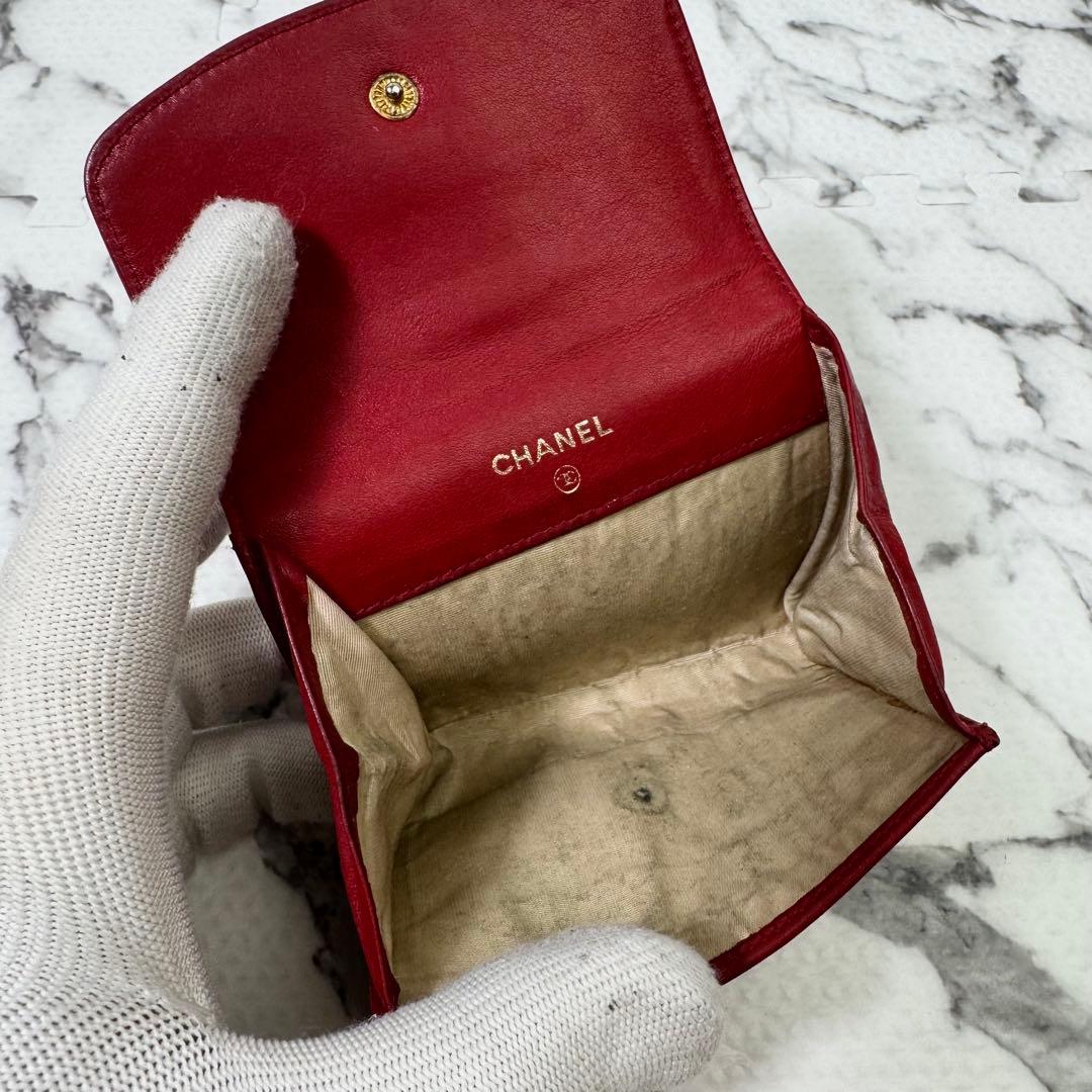 シャネル　ケース　ココマーク　キャビアスキン　ギャランティー　ヴィンテージ