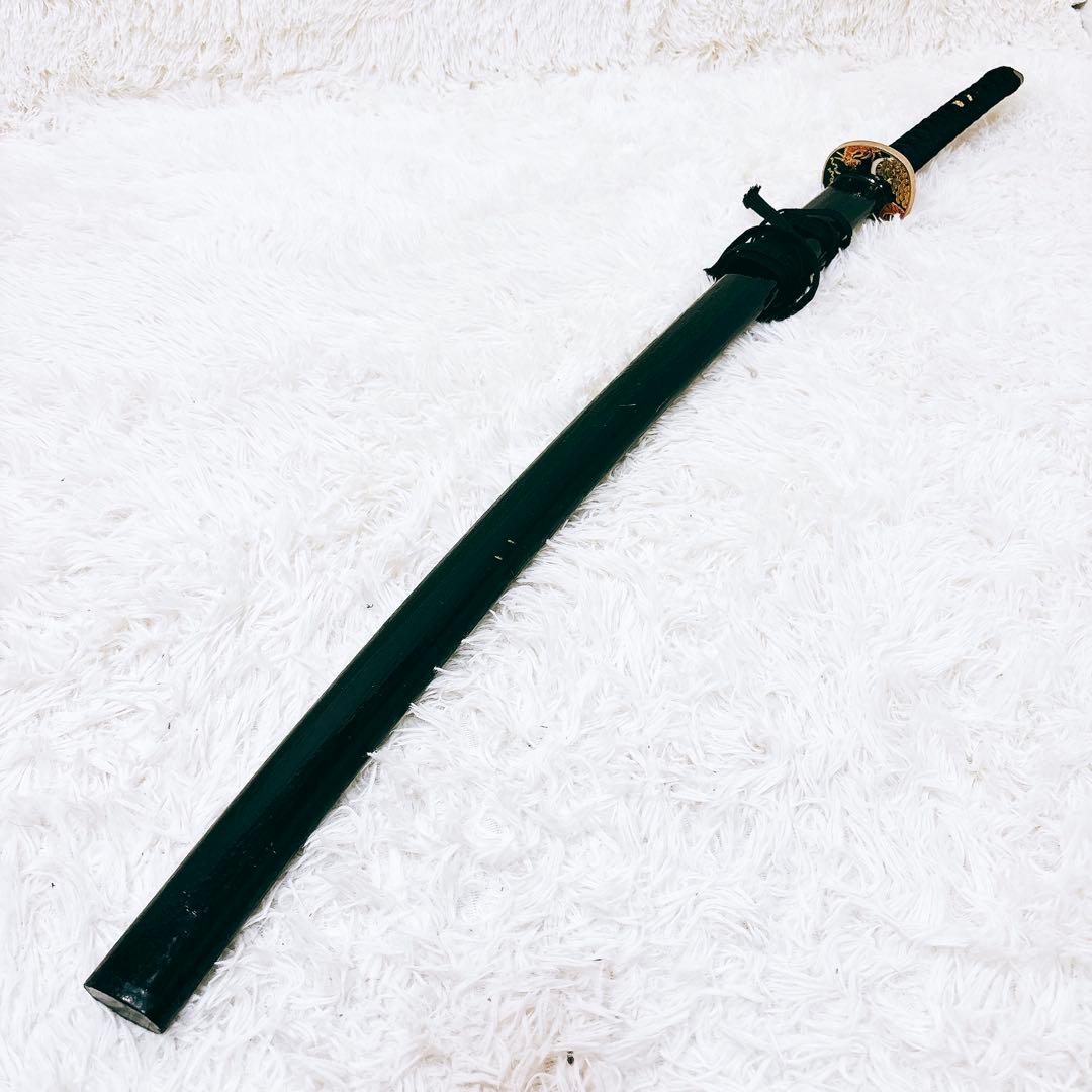 ✨希少品✨ 模造刀 日本刀 風神 雷神 龍 虎 黒鍔 鞘 武具 武器 刀 剣