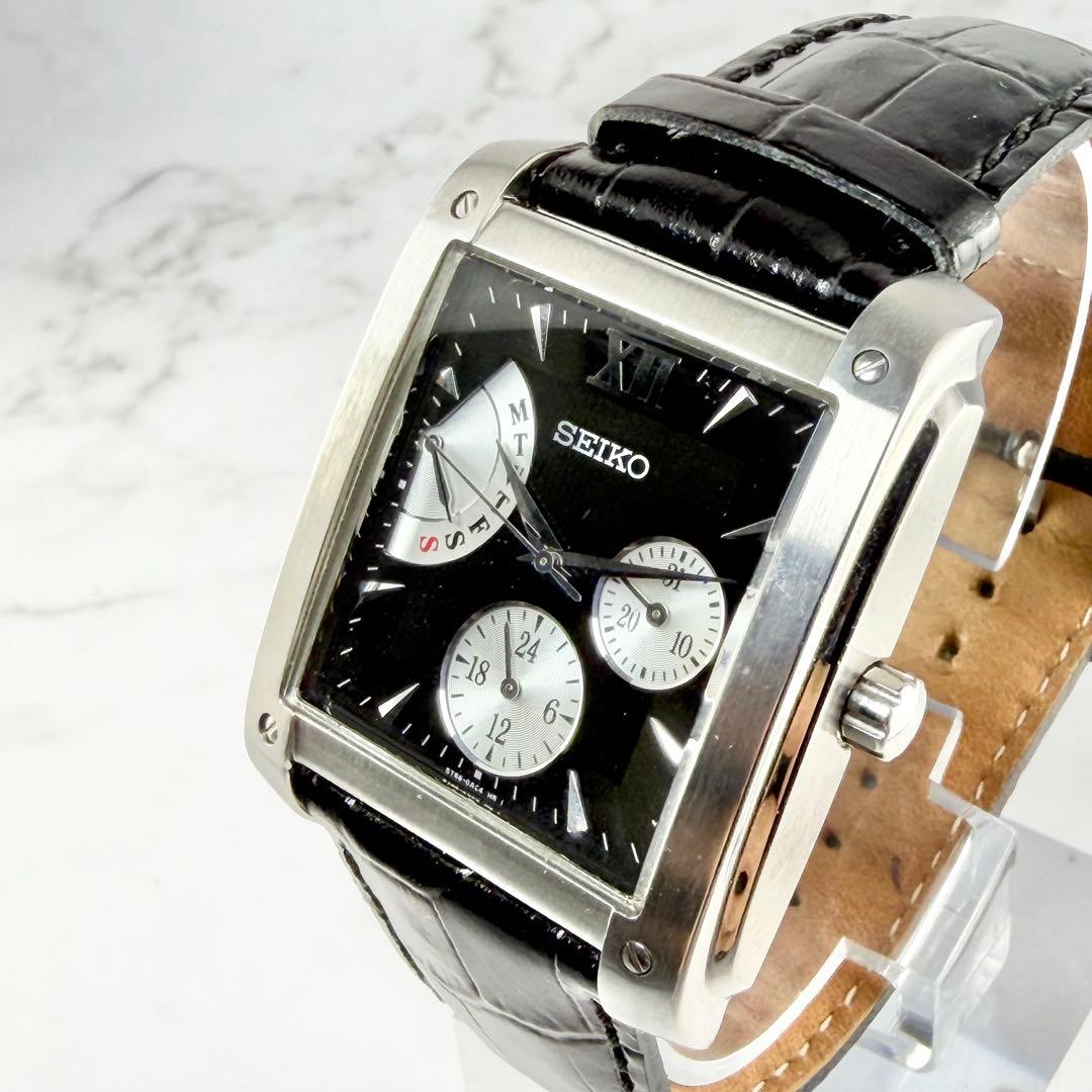 【新品電池】 セイコー レトログラード クロノ タンク 5Y66-0AC0