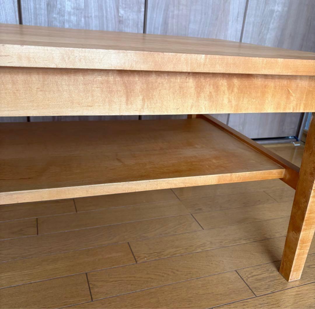 ふ*3様 北の住まい設計社　センターテーブル　ローテーブル　無垢　メイプル