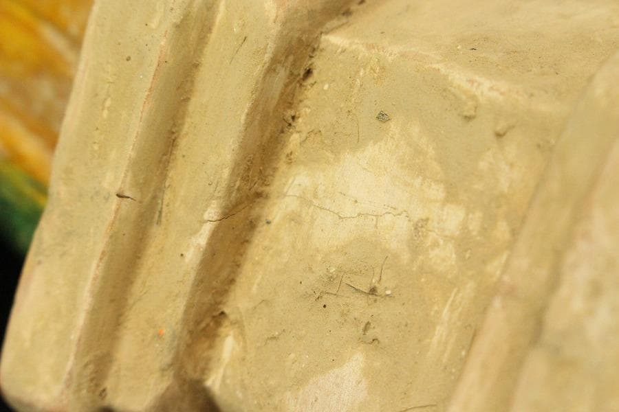 中国美術 唐三彩 宦官 俑 置物 高47cm(LC368)