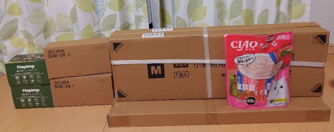小動物用捕獲器とトレイルカメラ、チャオチュールのセット