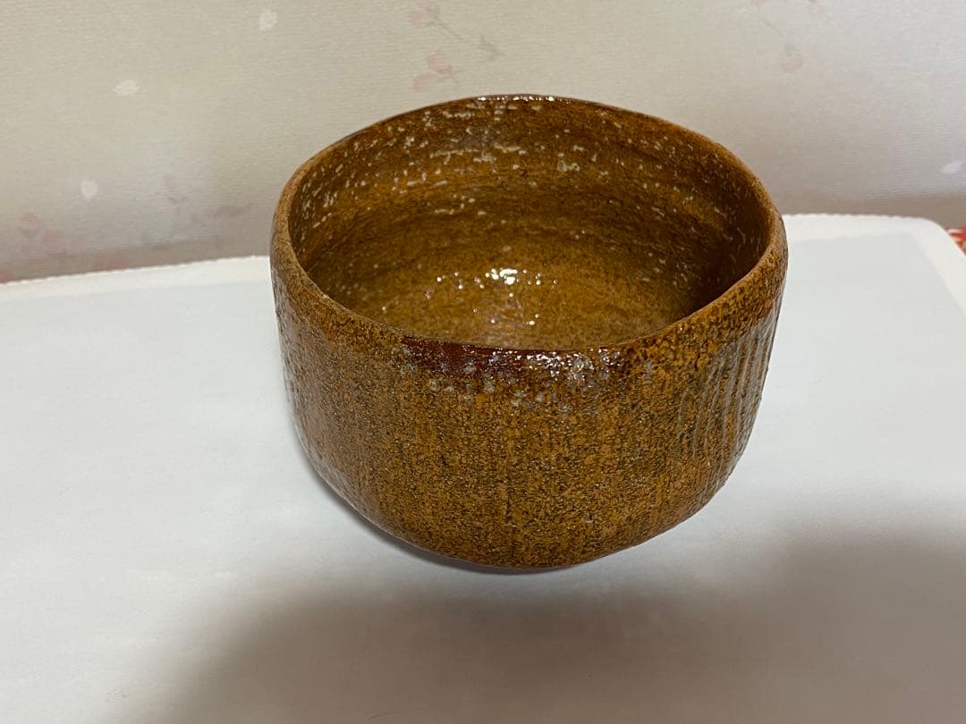 ⭐大樋焼 九代 大樋長左衛門作 飴釉 抹茶碗 茶道具 アンティーク 骨董品