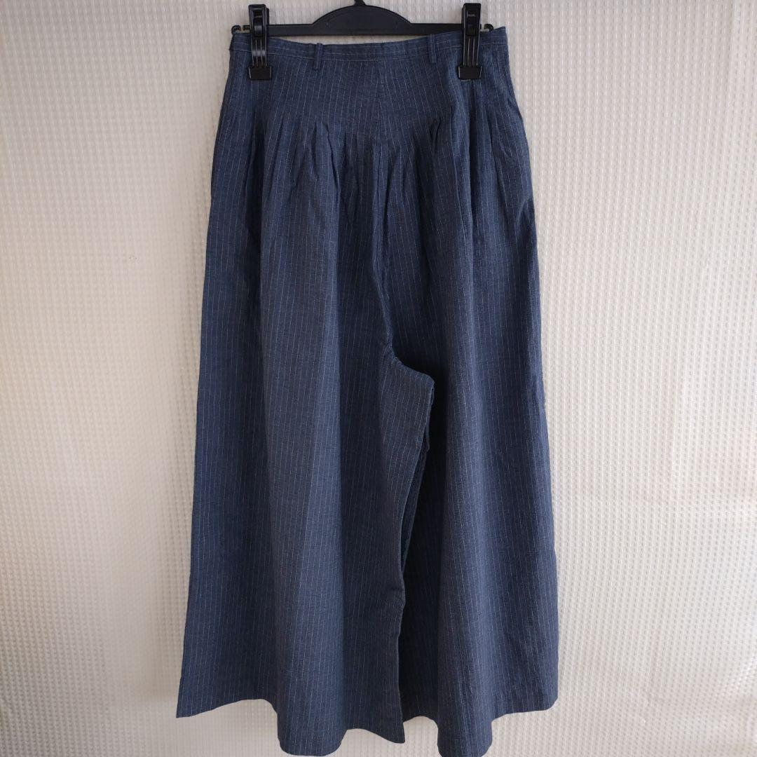 45r 　ガウチョパンツ　　キュロットパンツ　ワイドパンツ　ストライプ