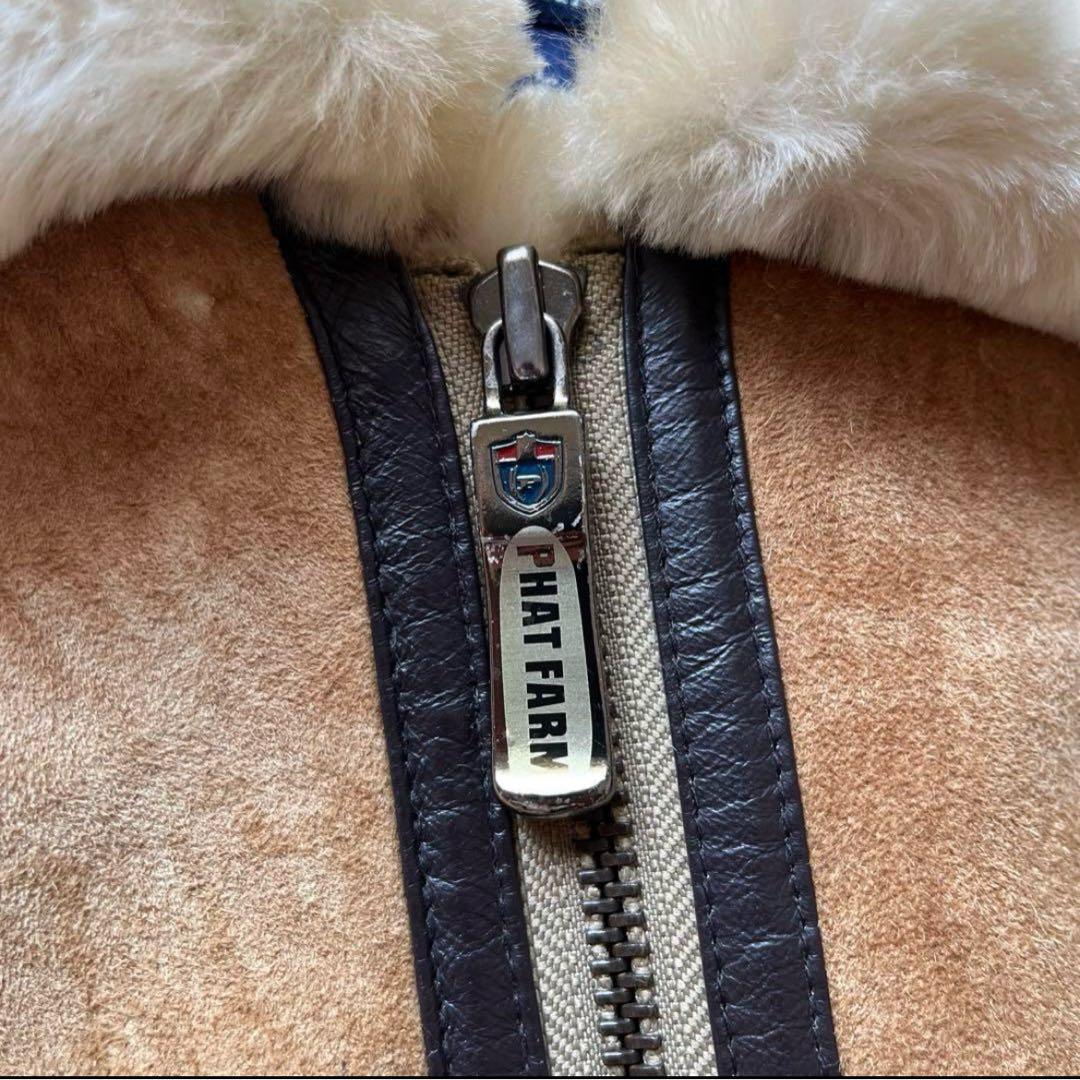 phat farm ファットファーム　ムートンジャケット　b-3 レザー　レア