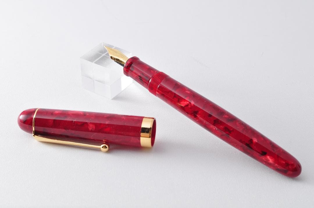 新品 大西製作所 ハンドメイド 万年筆 手作り 【レッド】