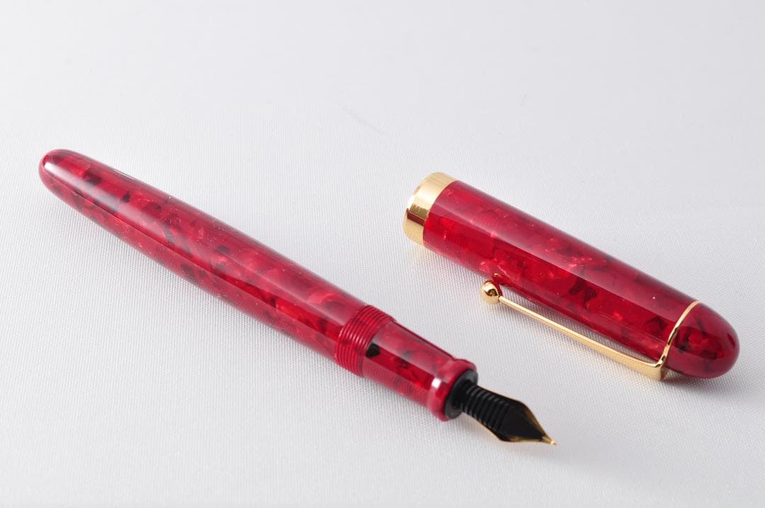 新品 大西製作所 ハンドメイド 万年筆 手作り 【レッド】