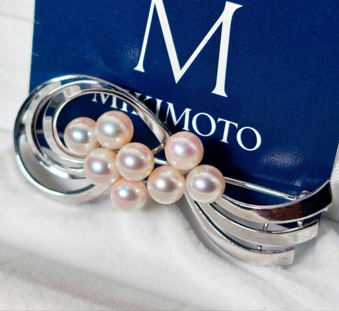 【美品 最高級!!】ミキモト ブローチ パール フォーマル 8珠 皇室御用達