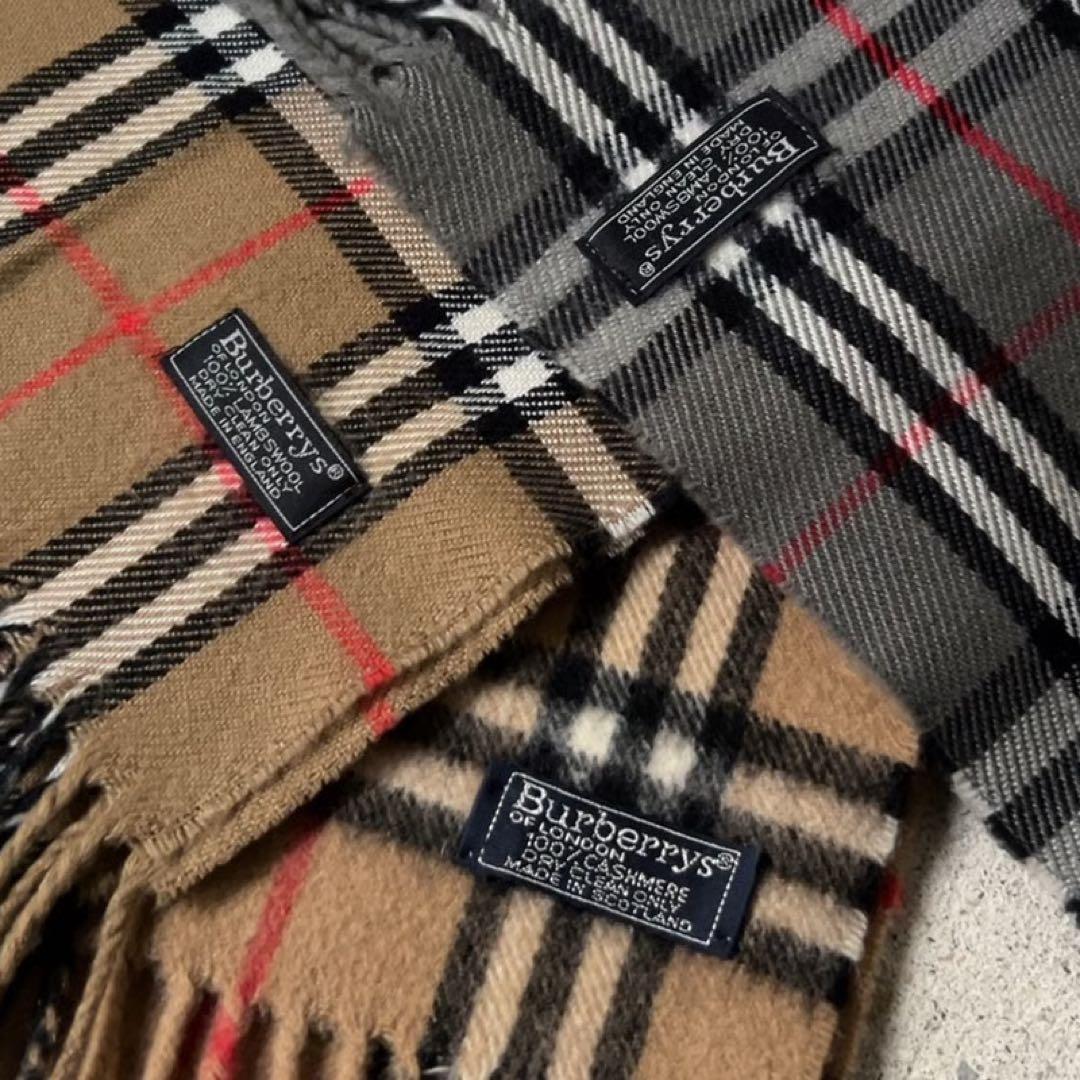 【Burberrys】マフラー 新品未使用 タグ付き (グレー)