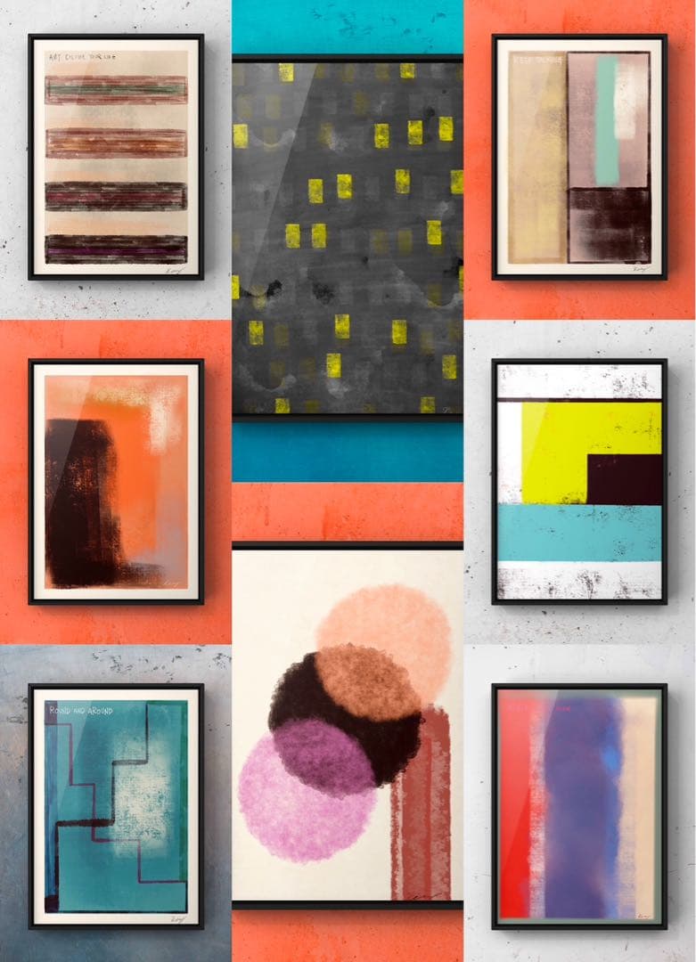 原画/抽象画/モダンアート/現代アート/アクリル画/BRIDGE sunset海