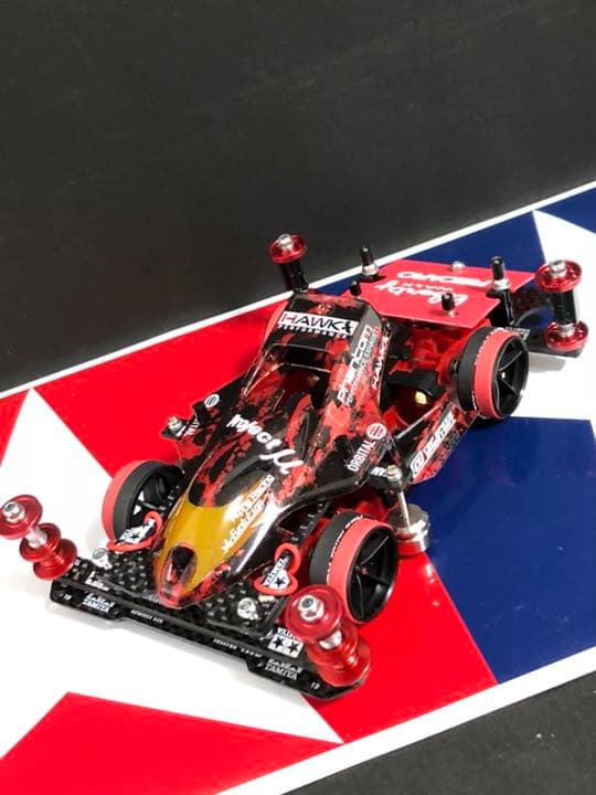 ミニ四駆  完成品 MAフルカーボン  レッドショットjr