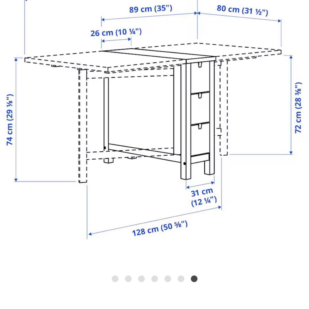 IKEA NORDEN ダイニングテーブル　中古　傷汚れあり