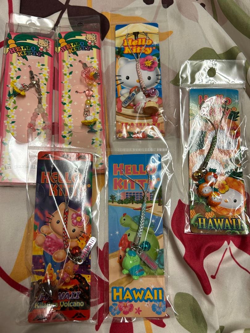 ハワイ限定ハローキティストラップ 6点セット