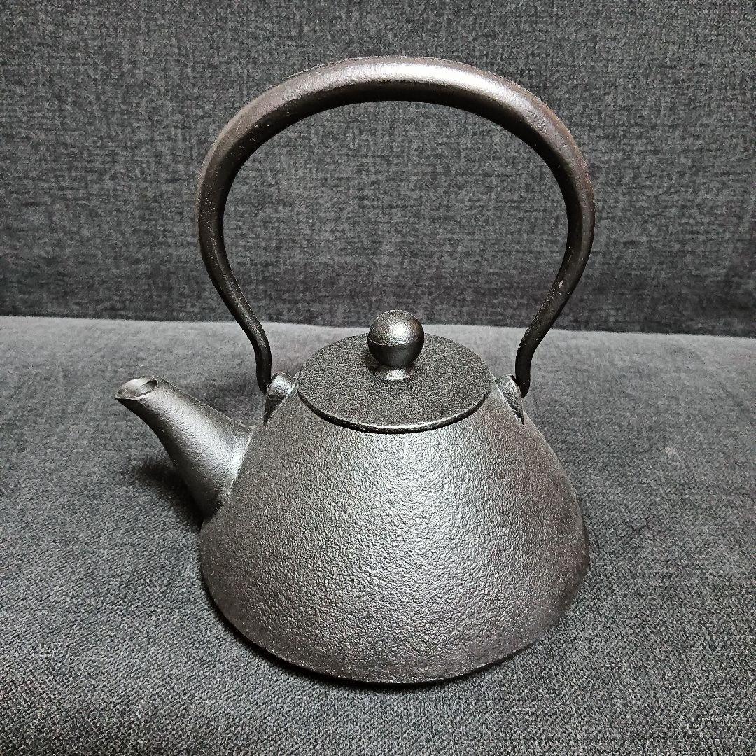 南部鉄器　鉄瓶　小笠原陸兆　小笠原鋳造所　末広　未使用品