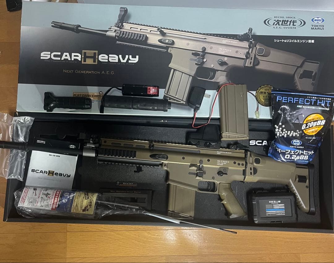 SCAR Heavy 次世代電動ガン フラットダークアース　オプションパーツ多数