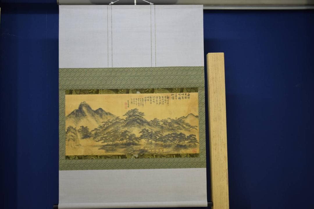 模写/五雲/山水画賛/布袋屋掛軸HD-515