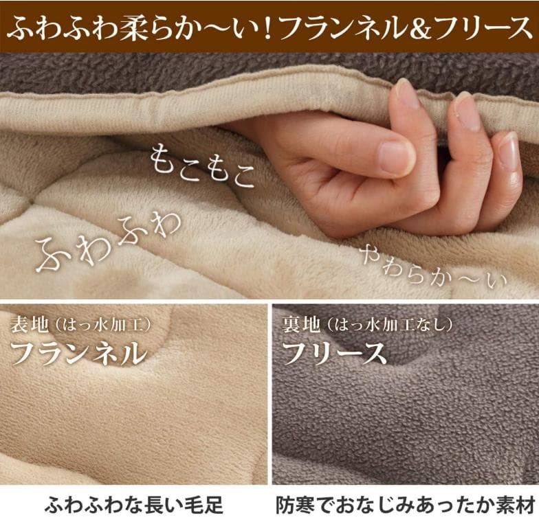 一人用こたつ フラットヒーター リバーシブルこたつ布団付き　レッド＆ブラウン