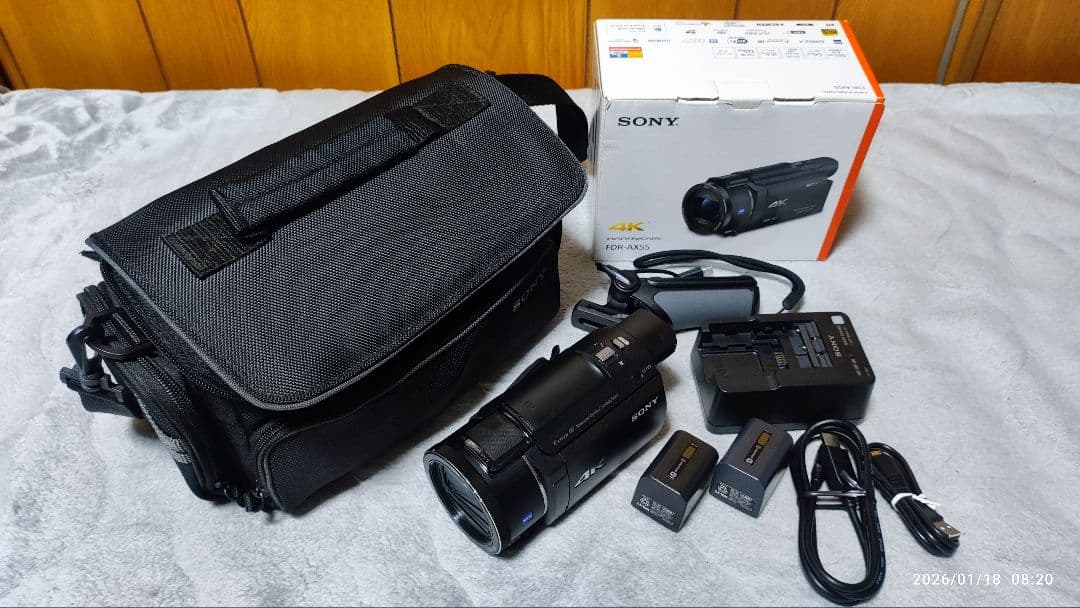 【欠損あり】SONY FDR-AX55 4Kビデオカメラ＋アクセサリーキット