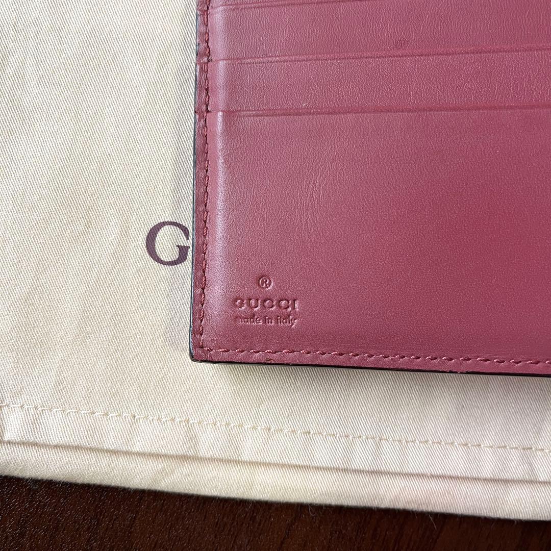 GUCCI フラワー コンパクトウォレット 二つ折り財布 桜