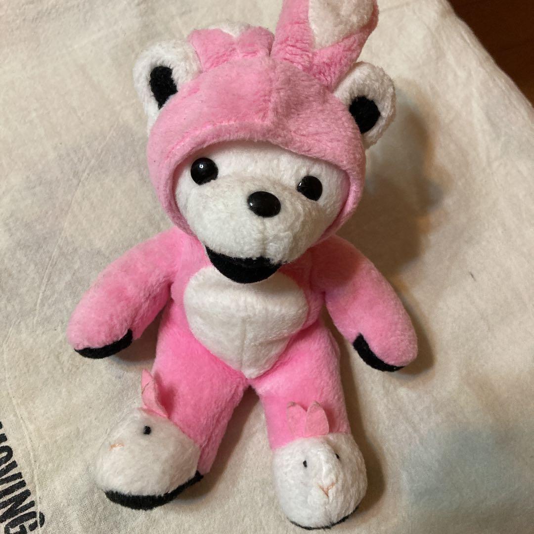 ぬいぐるみ　グレイトフルデッドベア　ピンク　うさぎ　着ぐるみ　23cm 綺麗目