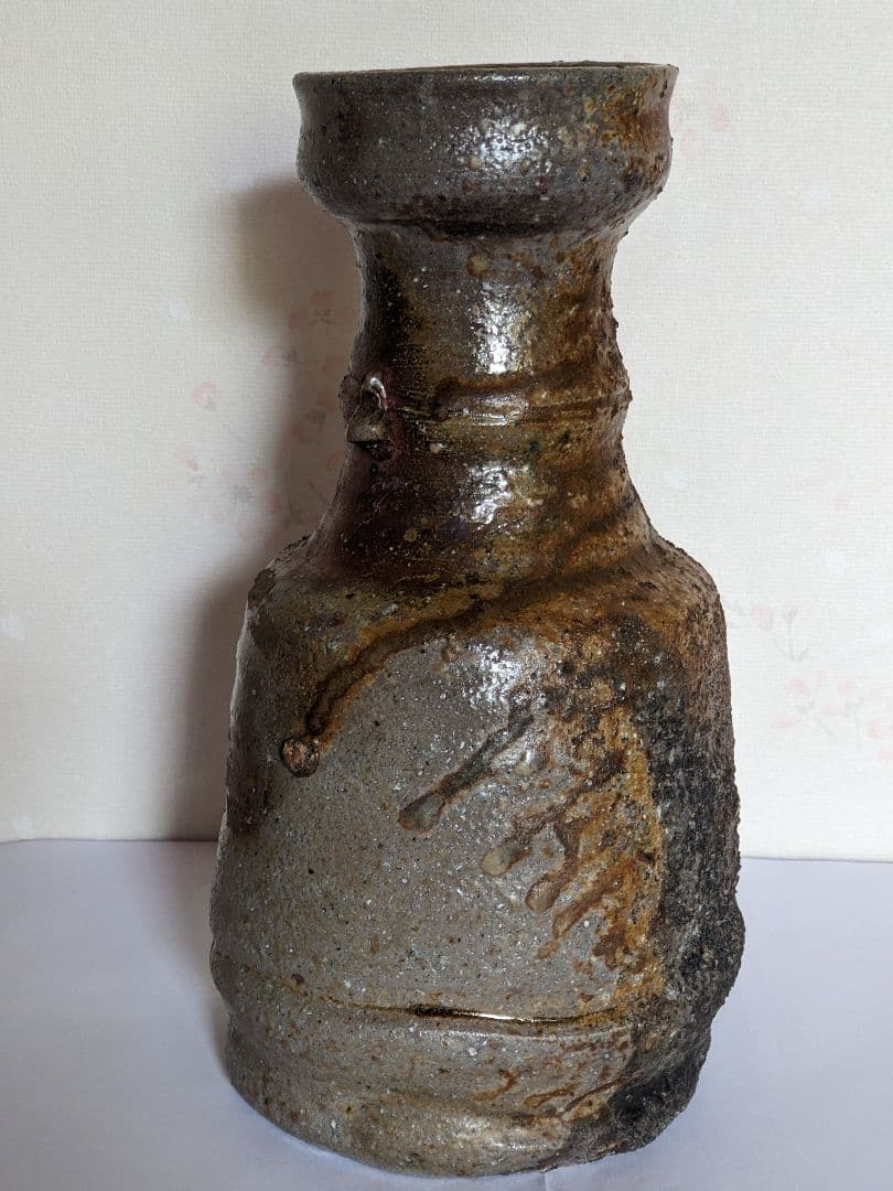 ♦備前焼 花器 花活け 華道 焼締め 岡山県 ？丹波焼 置物飾り 骨董品