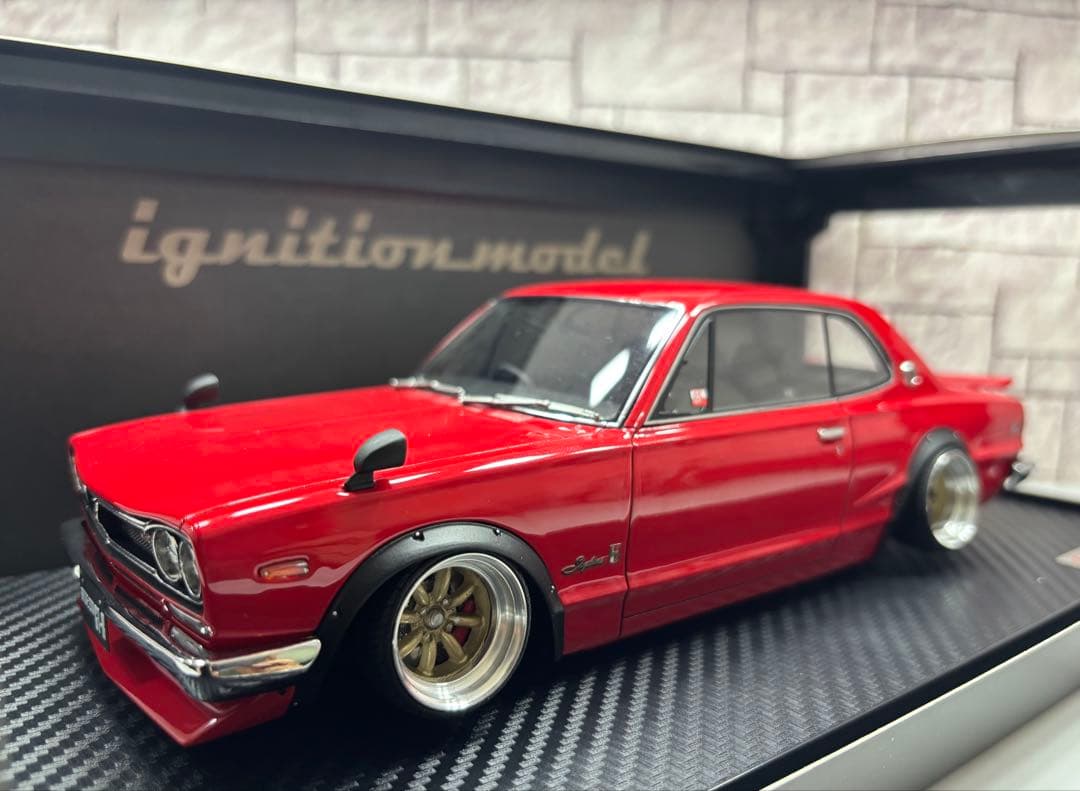 1/18イグニッションモデル ハコスカGTRワタナベ深リムカスタム　レッド