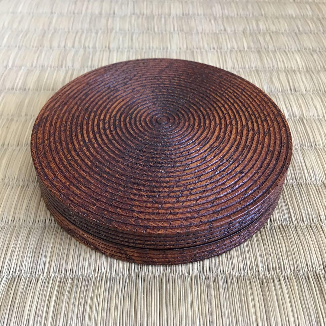 茶道具　香合　糸目丸香合　塗師保斎作　共箱　S166KG
