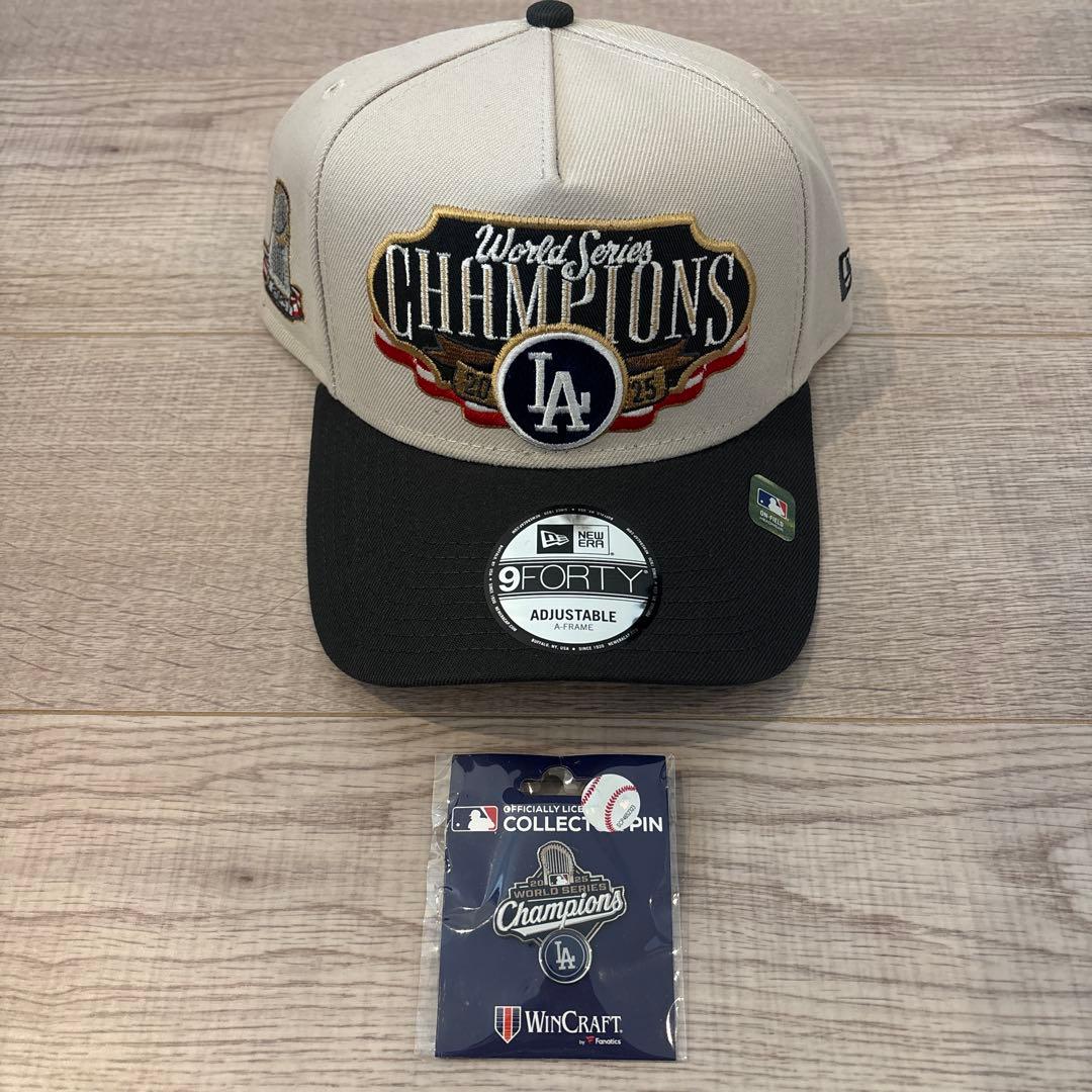 ドジャース　ワールドチャンピオンキャップ2025 ピンバッジ付き