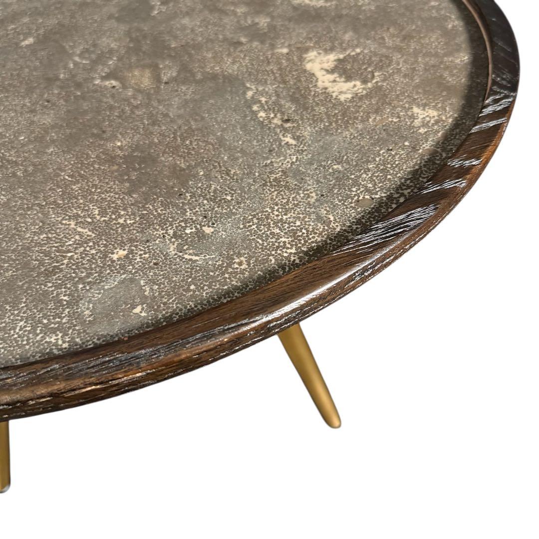 HR752 美品Knot antiques BARK COFFEE TABLE