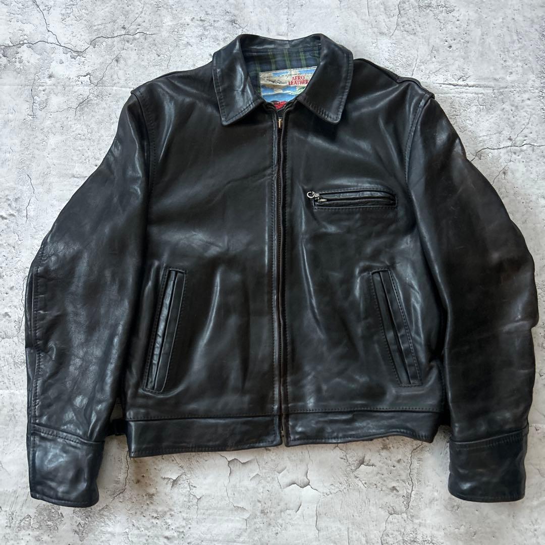 AERO LEATHER ホースハイド ハイウェイマン レザージャケット 38