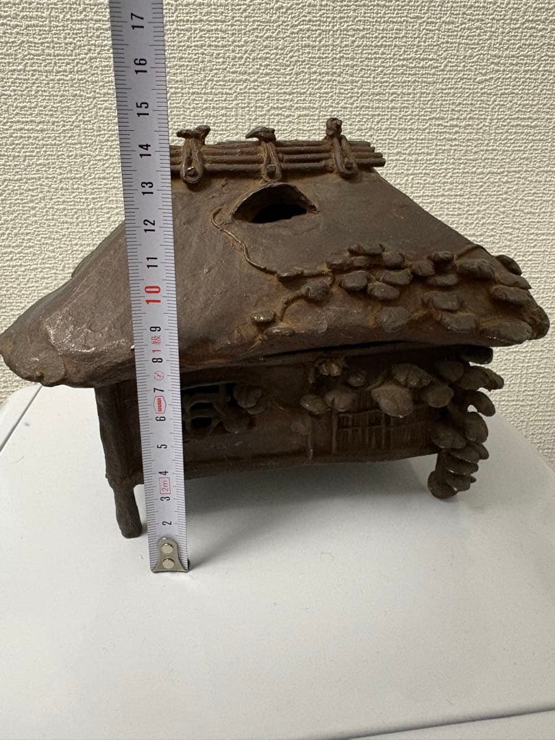 人間国宝 市橋敏雄作 宣德銅製 芦屋式香炉 葛屋 茶道具 在銘 重約2200克