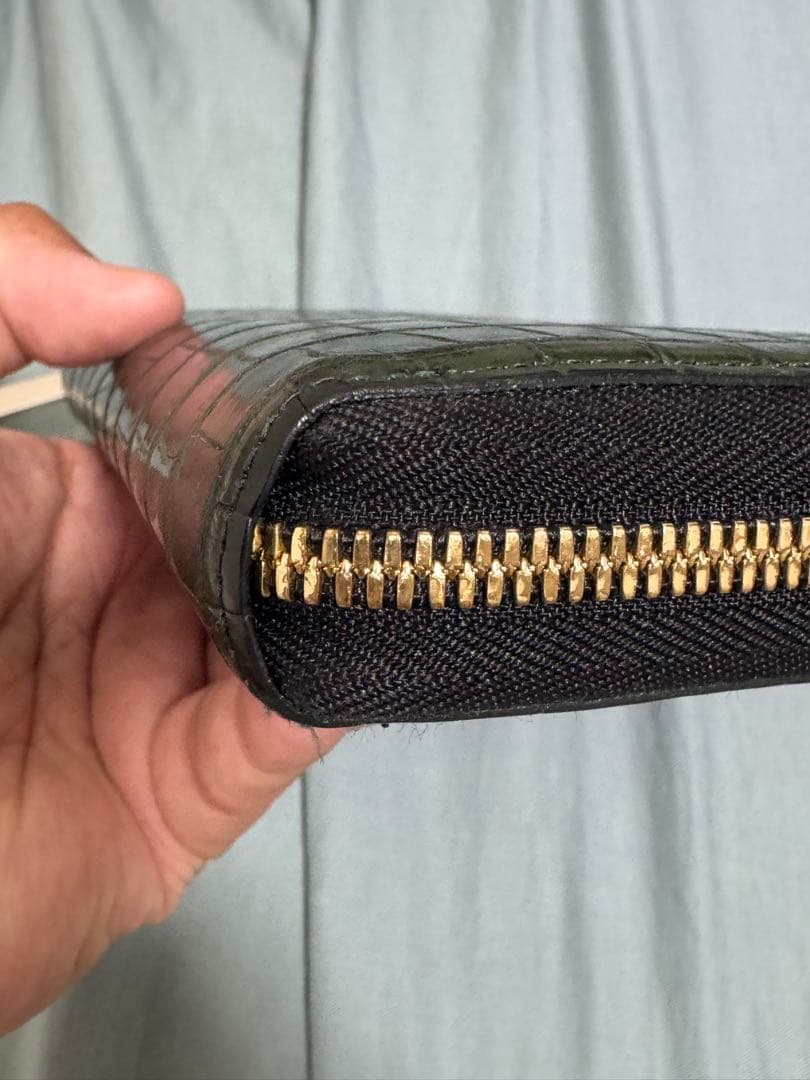 池田工芸　クロコダイル長財布