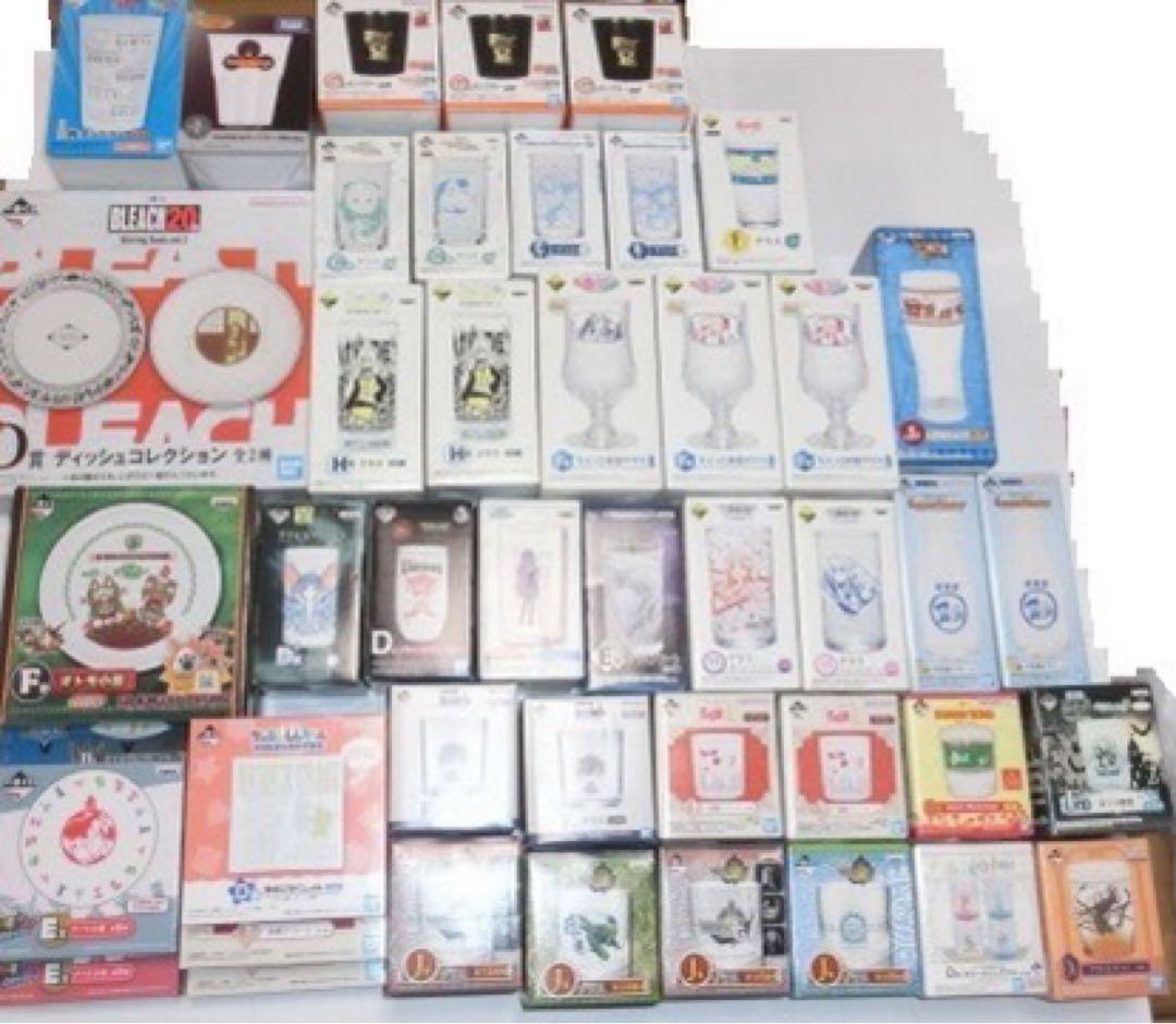 アニメゲームキャラクターグッズ100点ハンドタオル グラス皿下位賞くじまとめうり